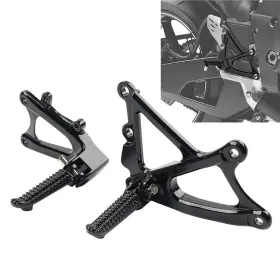 Motorshop168 834561112434 Pair Black Front Rider Footrest Foot Pegs Bracket For Yamaha Yzf R1 2009-2014