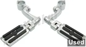 Y3los3-05 Mt-racing - Universal Motorcycle Highway Foot Pegs Chrome/black