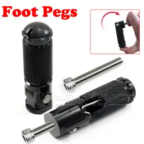 Nevm2252b Neverland Motorcycle Billet Folding Foot Pegs Rest Footpeg Rear Set Pedals Universal 8mm