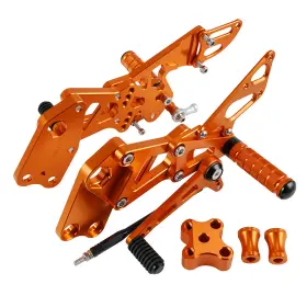 15827014 Nicecnc Adjustable Foot Bracket Pegs Rear Set Footrest For Ktm Rc 390/200 2014-2021
