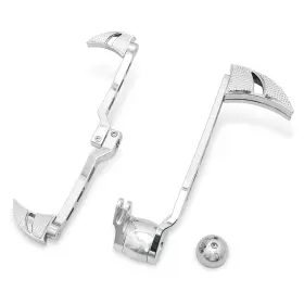 Al-sm-2068-cd No Chrome Blade Brake Arm Heel Toe Shifter Levers Pegs For Harley Touring Flh 08-13