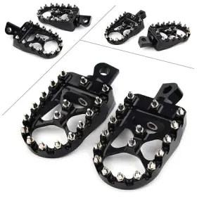 Nomura 550714234487 Wide Black Foot Peg Mx Style For Harley Dyna Sportster Iron 883 Fatboy Bobber