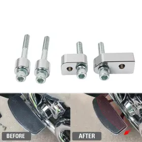 Oneclubaa 423987250747 3/4 Inch Floorboard Extenders Spacer Kit For Harley Road Electra Street Glide Chrome