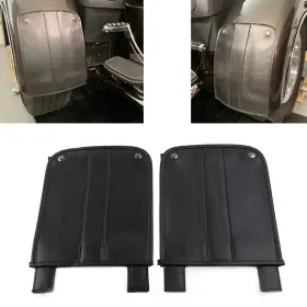 Onegogogo 420011832962 Motorcycle Black Pu Leather Universal Trike Rear Fender Bra For Harley Roadsmith