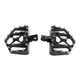 Onegogogo 550753631155 Wide Foot Pegs Black Floorboard For Harley Touring Sportster Softail Dyna