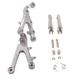 Onlyonee 550756738790 For Yamaha Yzf R6 2006-2011 Rider Front Footpegs Footrests Brackets Set