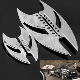 B146hloo917zb152hl02902zb Oumurs For Harley Xl Touring Dyna Fxd Cnc Floorboards Foot Pegs Footrest Pedals Chrome