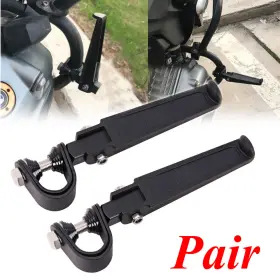 Dr2146hl029oooo2 Oumurs 1 Inch 1-1/4 1.25 Engine Guard Crash Bar U-clamp Foot Peg Footrest For Harley Fxst