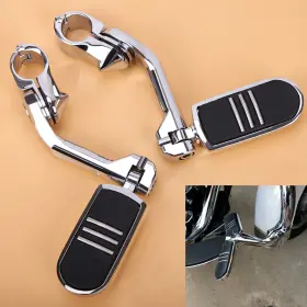 2355hl02703-1f Oumurs Mpp2146hl01602 1.25 Inch Highway Engine Guard Long Angled Foot Peg Mount For Harley Dyna Softail Fx