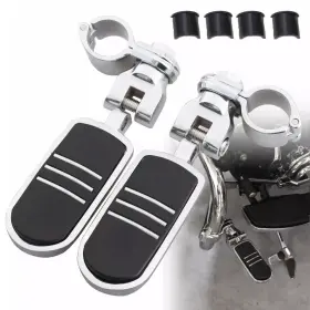 Mpphlooooooo8015-ch-a Oumuurs 1ftft 1-1/4 Inch 1.25 Motorcycle Highway Crash Bar Foot Pegs For Harley Honda Suzuki