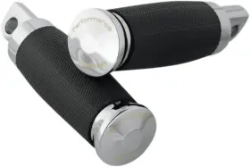 0035-0083-ch Performance Machine Contour Footpegs Rubber-wrapped Chrome Male-mount