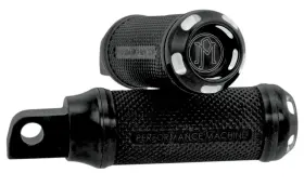 0035-1097-bm Performance Machine Contrast Cut Black Apex Footpegs