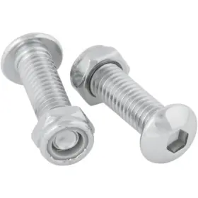 0109-1021 Performance Machine Chrome Hardware Kit For Contour Footpegs #0109-1021