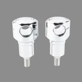 Pj-103113 Pjmtcustom Aluminum Chrome Handlebar 1.25 Inch Clamp Risers For Harley 97-later Flstsb Fxstsb