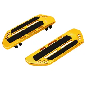 Pj-105111 Pjmtcustom 13.2 Inch Long Gold Big Rider Floorboards For Harley 1986-23 Touring Flhx Fltrx Flht