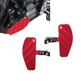 105035 Powerjames Passenger Red Foot Pedal With Mount Kit For Harley Touring Ultra Limited Fltrxs