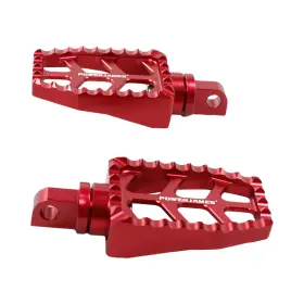 Powerjames 105069 Red Rider Footrest Footpegs For Harley 1984-2017 Softail Dyna Touring Road Glide