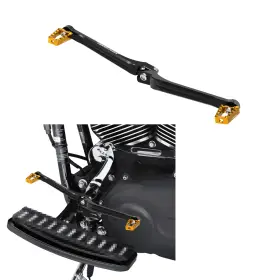 106018 Powerjames 2pcs Front Rear Clutch Shift Lever With Toe Shiftpeg For Harley Touring Softail