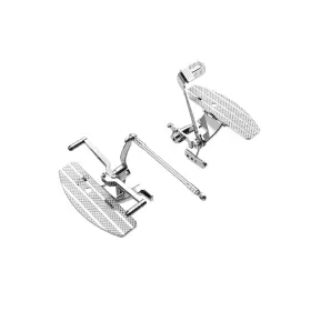 106032 Powerjames Chrome Rider Forward Control Floorboards For Harley 18-25 Low Fat Bob Fxst
