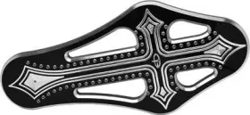 Drk-410-all-blk Precision Billet Darkside Rider Floorboards - Black