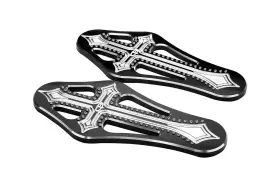 Drk-420-all-blk Precision Billet Darkside Floorboards Black Rear Passenger