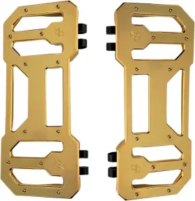 500770tin Pro-one Performance Perfmfg 12 Inch Billet Driver Floorboard - Gold