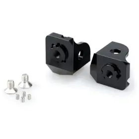 20244n-cl77 Puig Adjustable Footpeg Mounts - Black Front / Requires 20mm Offset Relocation