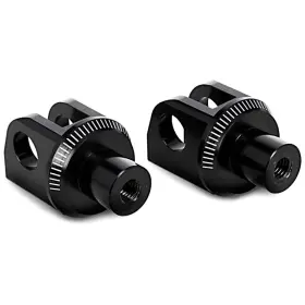Puig 7242n Footpeg Mounts - Black Front
