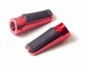 7318r Puig Hi-tech Footpegs - Racing/rubber Red