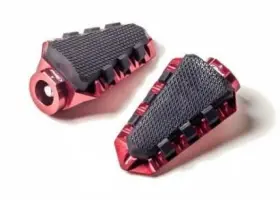 7319r Puig Trail Footpegs - Offroad Red Motorcycle Street Bike Dirt