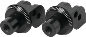 M-002 Puig 7874n Adventure Footpeg Adaptors For Ducati Monster 797 2017-2020 Black Front