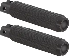 Rc-400-004 Rough Crafts Black Driver Footpegs Fits M8 Softails
