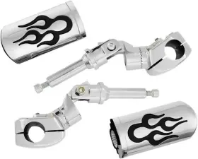 21-355p Show Chrome Highway Flame Pegs 1 Inch Fits Honda Gl1800 Gold Wing 2018-2019