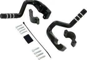 41-422 Show Chrome Adjustable Highway Peg - Satin Black With Contrast Cut Can-am 41-4