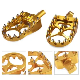 Sixabcus 550724837463 Foot Pegs Pedal Wide Mx Style Footrest Fit Harley Sportster Softail Gold 2pcs Us