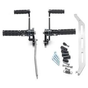 Rsxvs650-2-bla-0408 Skywaveus Upgraded Forward Controls Aluminum For Yamaha Xvs 650 Custom Classic 1999-2016