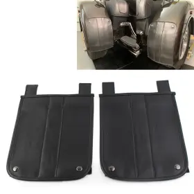 Successsss 550749564542 Motorcycle Pu Leather Universal Trike Rear Fender Bra For Harley Roadsmith Black