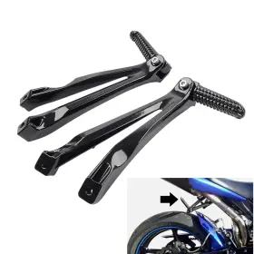 Successsss 550756211613 Rear Passenger Footrests Foot Pegs Bracket For Yamaha Yzf R1 2004-2008 Black