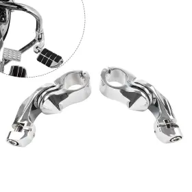 Successsssusa 550740185203 1 1/4 Inch 32mm Short Angled Adjustable Highway Foot Peg Mount Kit For Harley