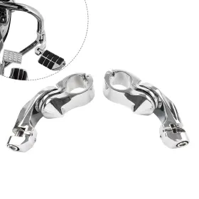 Successsssusa 550742885408 1 1/4 Inch 32mm Short Angled Adjustable Highway Foot Peg Mount Kit For Harley