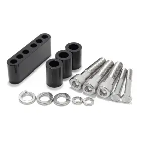 Hd-fme-005-bla-bkcr Tarazon For Harley Touring Efi Flhrci Flhr 1 1/4 Inch Driver Floorboard Spacer Extension