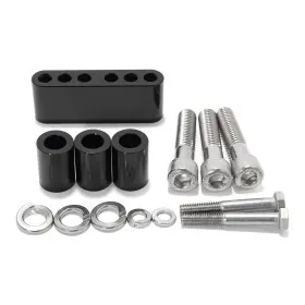 Hd-fme-005-bla-rf Tarazon 1 1/4 Inch Driver Floorboard Spacer Extension Kit For Harley Touring Flhr 1992-2008