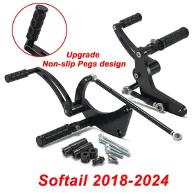 Rshd-sb18-fb Tarazon Black Aluminum Forward Controls For Harley 2020-2024 Softail Standard Fxst 107