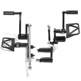 Rshd-sb18b-bla-ef Tarazon Forward Controls With Mx Footboards For Harley Softail Low Rider St Street Bob 18