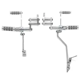 Rshd-ss04-2-sil-tca-05 Tarazon Forward Controls Pegs Fit For Harley Sportster Xl883n Custom Xl1200c 2004-2013