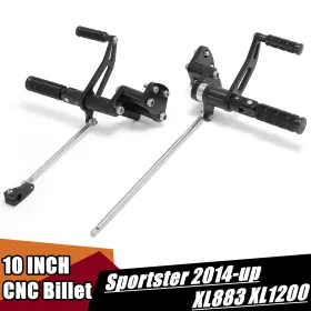 Rshd-ss14-bla-sky-ny Tarazon 10 Inch Forward Controls Pegs For Harley Sportster 1200 Custom Xl1200c 2014-2020 New