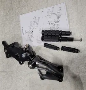 Rshd-st00-4-bla-bk02 Tarazon Forward Controls Footpeg For Harley Heritage Softail Flst Fxst Fat Boy 2000-2017