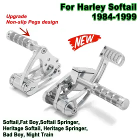 Rshd-st84-sil-ny Tarazon Polished Forward Controls For Softail Fxst 84-98 Heritage Flst 1986-1990