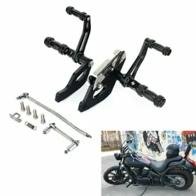Rsvn900-bla-golfcarts2 Tarazon For Kawasaki Vulcan 900 4 Inch Forward Controls Footpegs Vn900 Classic Custom 06-25