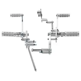 Rsvt750c4-2-sil-golf Tarazon 4 Inch Polish Billet Forward Controls For Honda Vt750 C4 Shadow Aero 2004-2015